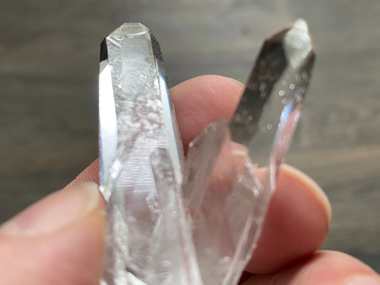 Quartz Cluster Family with 8 Sided Facet and Merkabah Power