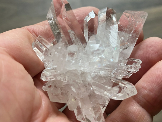 Clear DT Quartz Crystals Unite In Magnificent Clear Quartz Crystal Cluster