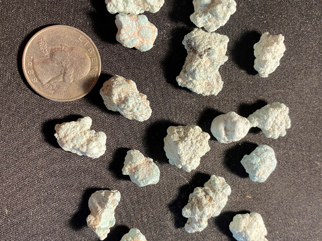 Chalky Arizona Natural Turquoise with Pyrite Kit of 5