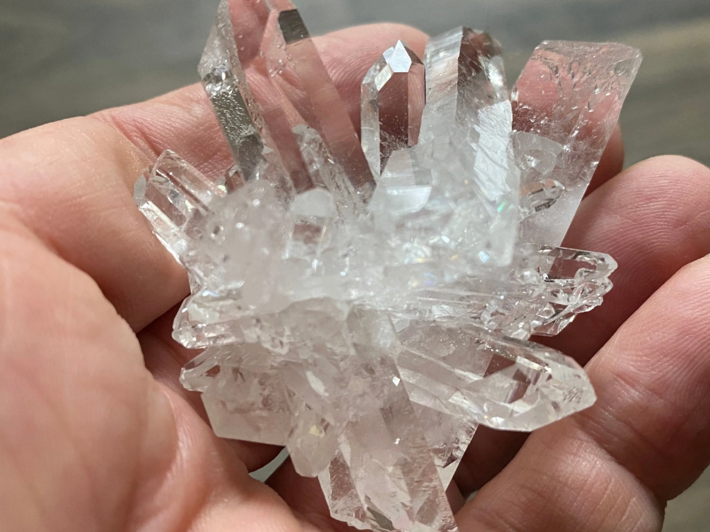 Clear DT Quartz Crystals Unite In Magnificent Clear Quartz Crystal Cluster