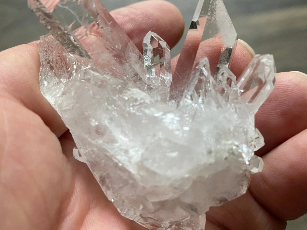 Clear DT Quartz Crystals Unite In Magnificent Clear Quartz Crystal Cluster