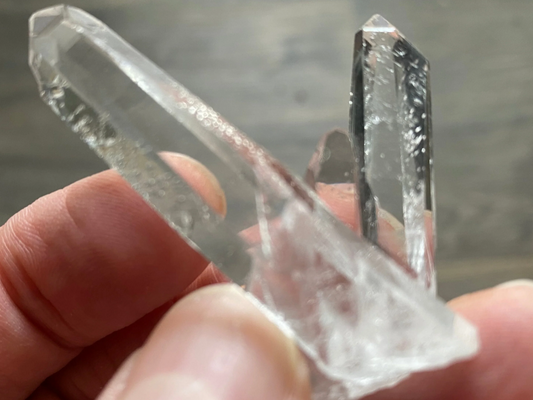 Quartz Cluster Family with 8 Sided Facet and Merkabah Power