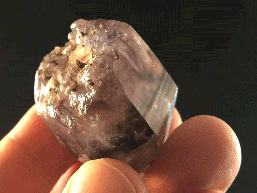 Brandberg Amethyst Smoky Skeletal Single Point 004