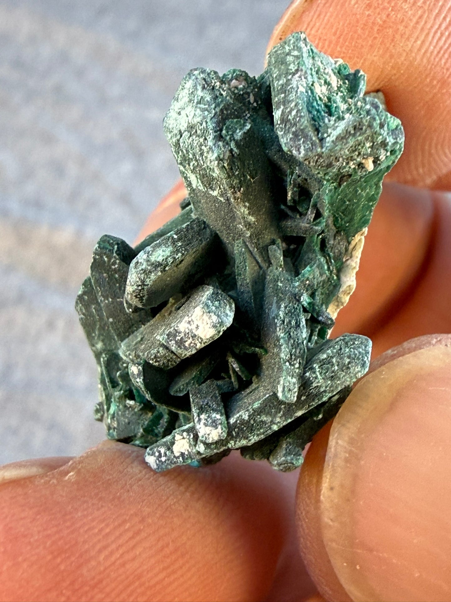 Chatoyant Malachite Pseudomorph after Azurite #005