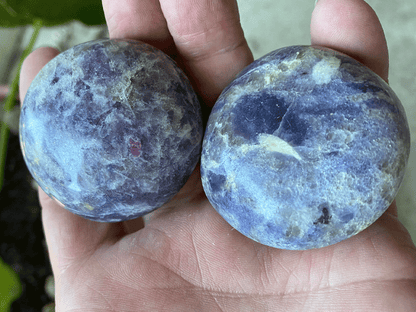 Lepidolite Palm Stones with Pink Tourmaline - Heart Healing Pair