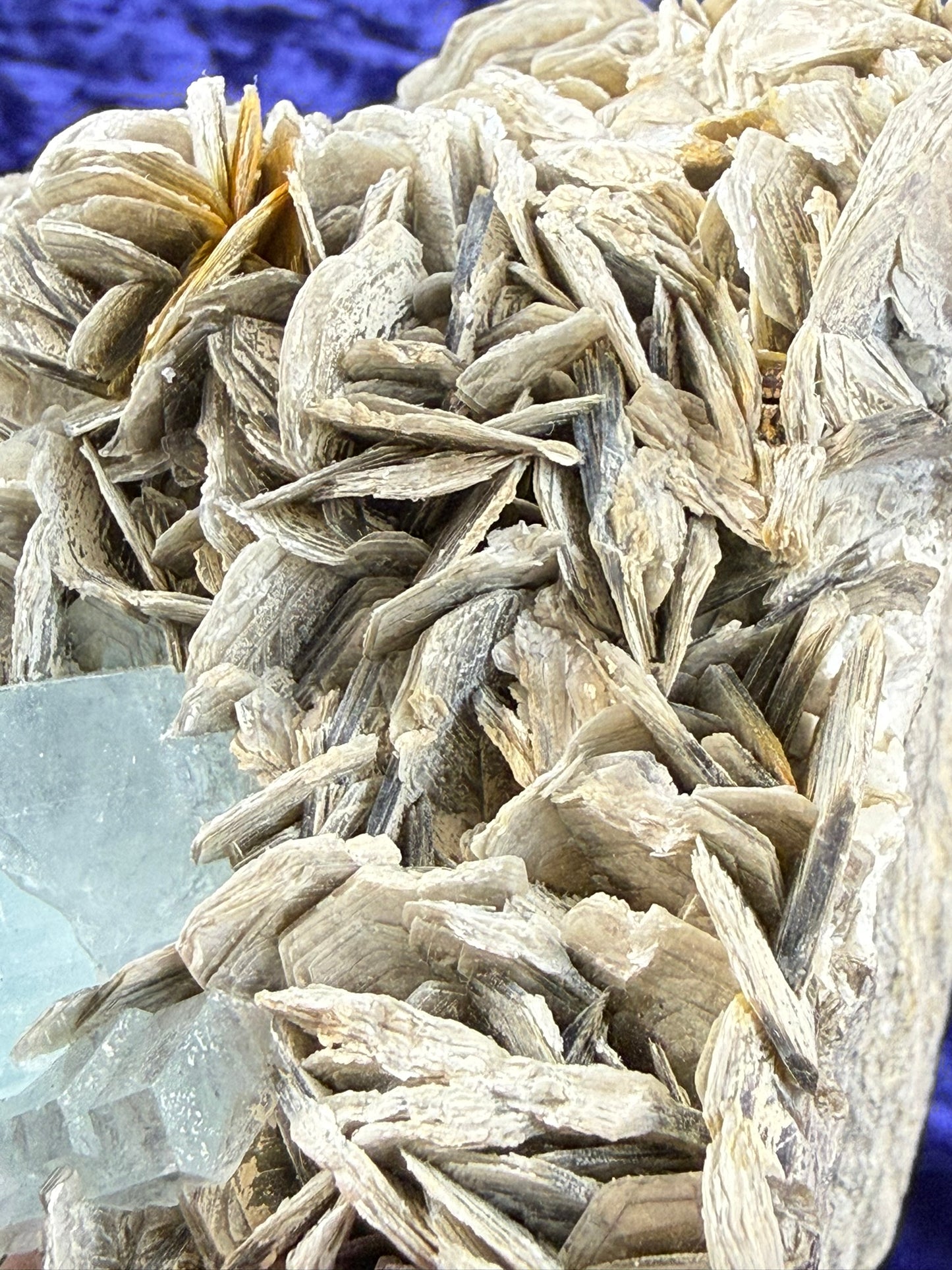 Aquamarine on Muscovite on Granite #001