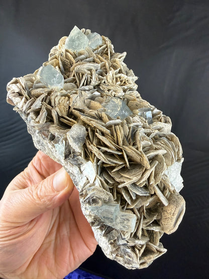 Aquamarine on Muscovite on Granite #002