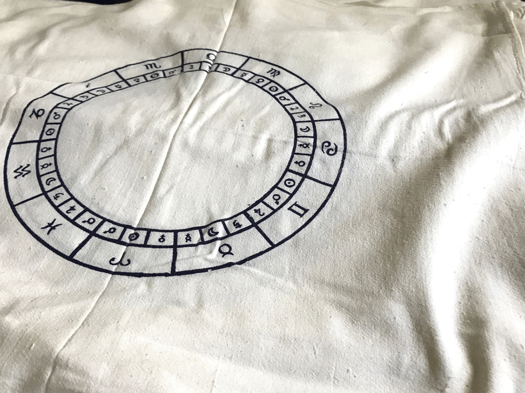 ASTROLOGY CHART, CRYSTAL GRID CLOTH, STONE CASTING CLOTH, ALTER CLOTH