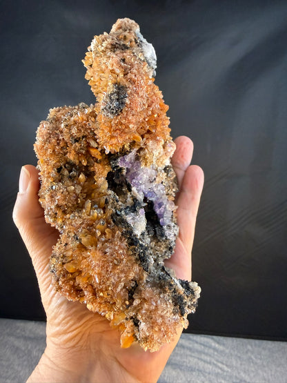 Creedite with Fluorite Crystal Cluster #011