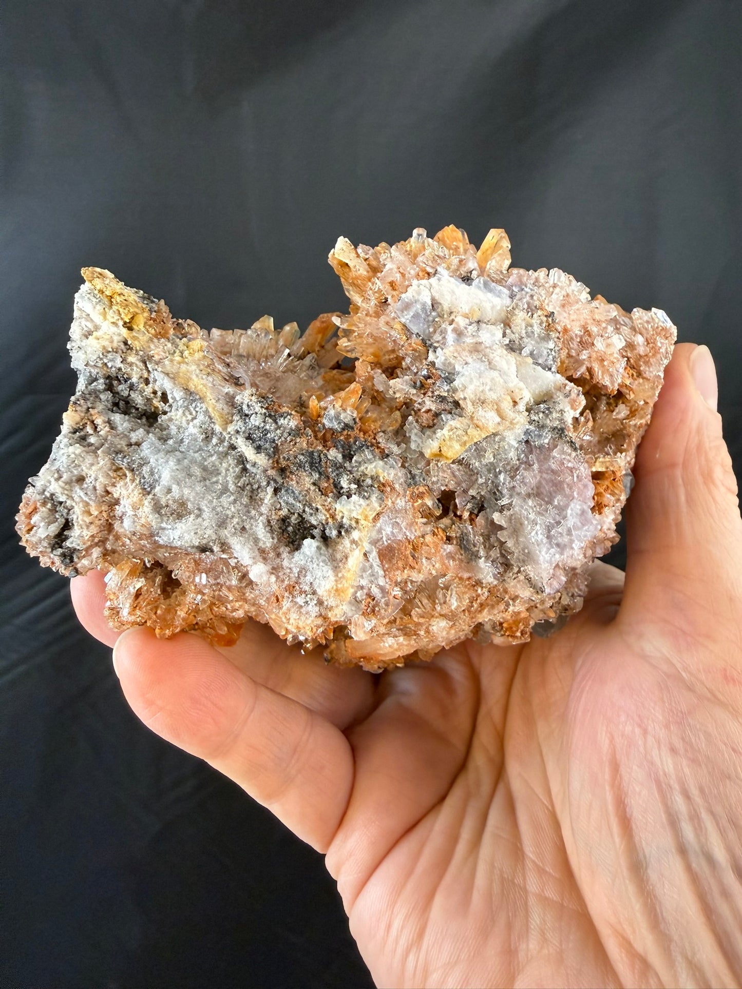 Creedite with Fluorite Crystal Cluster #012