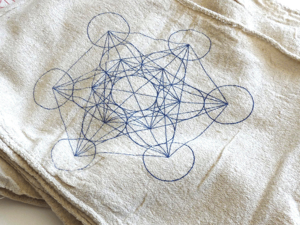 Metatron Cube Rug METATRON'S CUBE - CRYSTAL GRID CLOTH