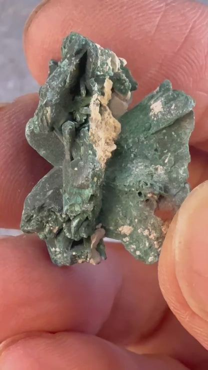 Chatoyant Malachite Pseudomorph after Azurite #005