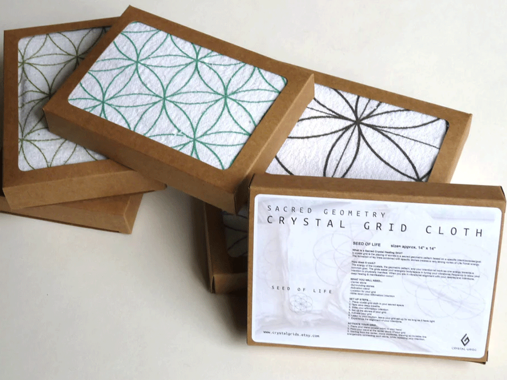 CRYSTAL GRID CLOTHS --- SET OF 6