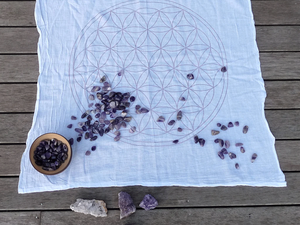 X-LARGE FLOWER OF LIFE - CRYSTAL GRID CLOTH