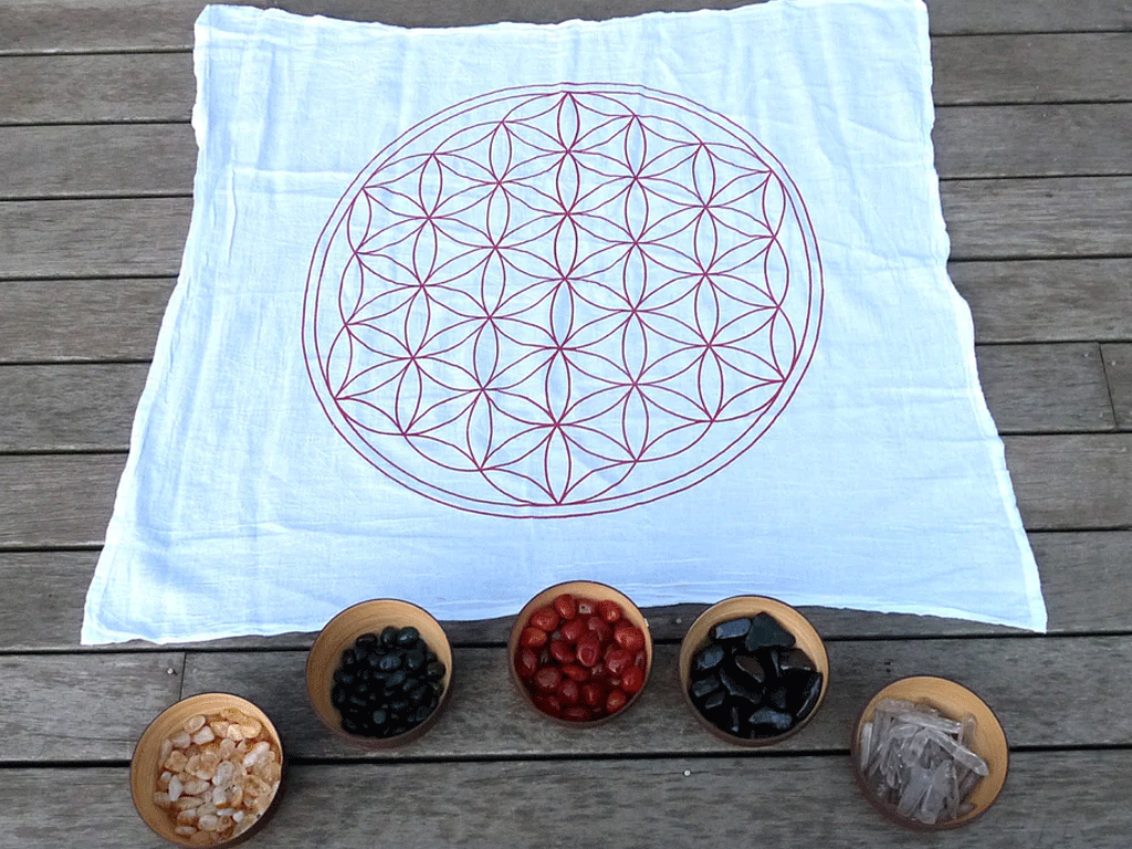 X-LARGE FLOWER OF LIFE - CRYSTAL GRID CLOTH