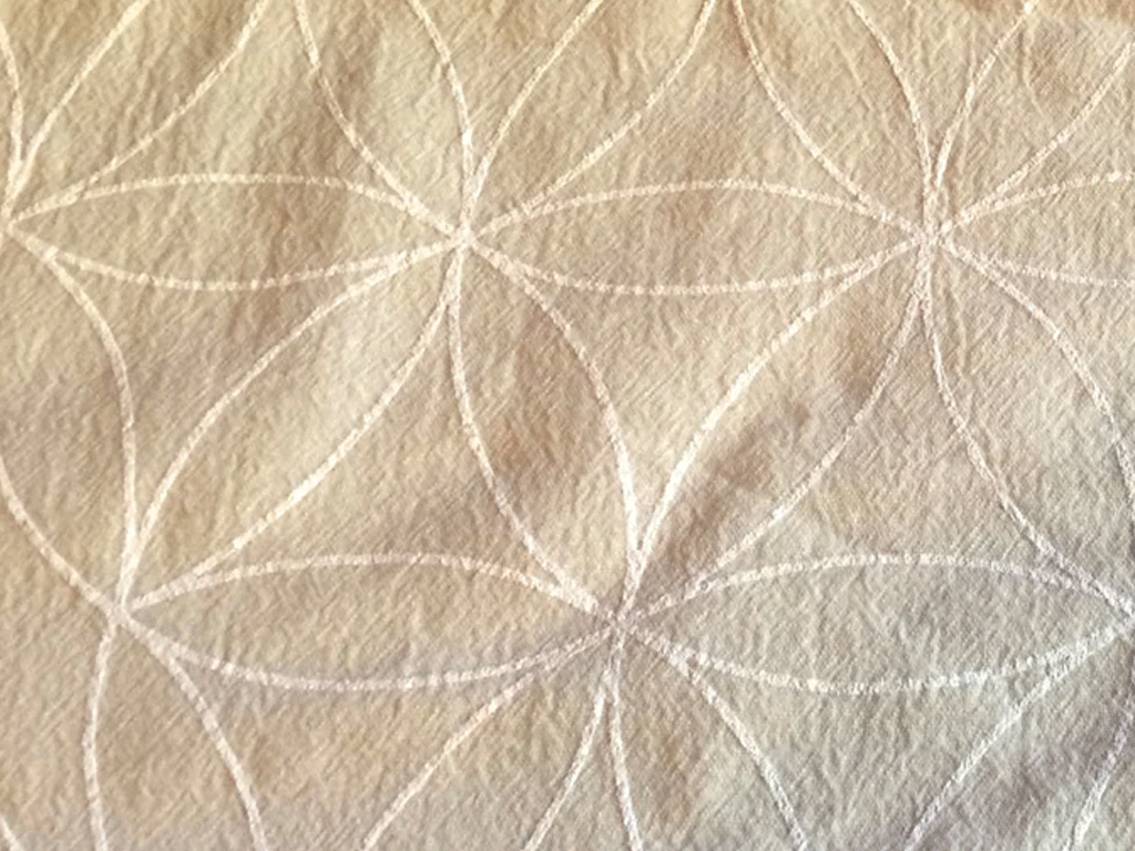 XL FLOWER OF LIFE - WHITE INK - CRYSTAL GRID CLOTH